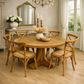 VALENTINA RECLAIMED ELM WOOD ROUND DINING TABLE 150CM- ALL NATURAL - MyChocolateWood