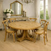 VALENTINA RECLAIMED ELM WOOD ROUND DINING TABLE 150CM- ALL NATURAL - MyChocolateWood