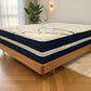 MALANYA SOLID VIC ASH QUEEN SIZE BED WITH CURVED EDGES & FLOATING LEGS + SLEEPRITE ORTHO POSTURE MATTRESS-QUEEN FLOOR STOCK CLEARANCE EOFY SALE