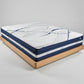MALANYA SOLID VIC ASH QUEEN SIZE BED WITH CURVED EDGES & FLOATING LEGS + SLEEPRITE ORTHO POSTURE MATTRESS-QUEEN FLOOR STOCK CLEARANCE EOFY SALE