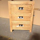 TARA SOLID OAK 3 DRAWERS BEDSIDE TABLE - MyChocolateWood