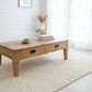 TARA SOLID OAK 2 DRAWER 2-WAY COFFEE TABLE, 120CM, NATURAL OAK - MyChocolateWood