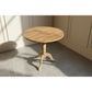 Nordic Solid Oak Round Dining Table 75cm + 2 Melrose Dining Chairs - Chocolate Wood