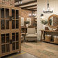FAIRMONT RECYCLED ELM GLASS CABINET - NATURAL - MyChocolateWood