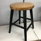 FITAN SOLID OAKSTOOL NATURAL TOP/BLACK LEGS HEIGHT 45CM - MyChocolateWood