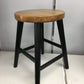FITAN SOLID OAKSTOOL NATURAL TOP/BLACK LEGS HEIGHT 45CM - MyChocolateWood