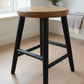 FITAN SOLID OAKSTOOL NATURAL TOP/BLACK LEGS HEIGHT 45CM - MyChocolateWood