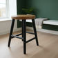 FITAN SOLID OAKSTOOL NATURAL TOP/BLACK LEGS HEIGHT 45CM - MyChocolateWood