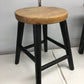 FITAN SOLID OAKSTOOL NATURAL TOP/BLACK LEGS HEIGHT 45CM - MyChocolateWood