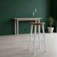 FITAN SOLID OAK STOOL NATURAL TOP/WHITE LEGS HEIGHT 65CM - MyChocolateWood