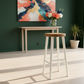 FITAN SOLID OAK STOOL NATURAL TOP/WHITE LEGS HEIGHT 65CM - MyChocolateWood