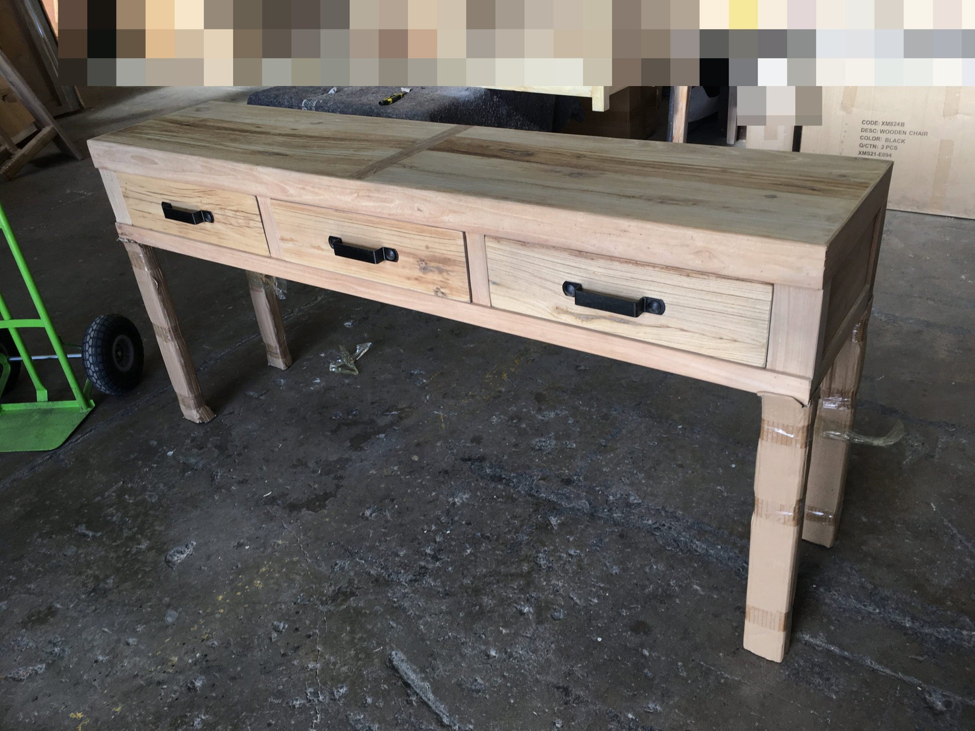 FAIRMONT HALL TABLE/CONSOLE TABLE IN RECYCLED ELM - 2 SIZES - MyChocolateWood
