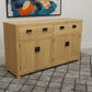 TARA SOLID RUSSIAN OAK BUFFET SIDEBOARD NATURAL 2 DRAWERS 4 DOORS - 2 SIZES - MyChocolateWood