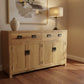 TARA SOLID RUSSIAN OAK BUFFET SIDEBOARD NATURAL 2 DRAWERS 4 DOORS - 2 SIZES - MyChocolateWood