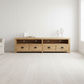 TARA SOLID OAK 4 DRAWERS TV/ENTERTAINMNET UNIT - MyChocolateWood