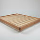 MALANYA SOLID VIC ASH QUEEN BED WITH CURVED EDGES & FLOATING LEGS - MADE TO ORDER - MyChocolateWood