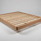 MALANYA SOLID VIC ASH QUEEN BED WITH CURVED EDGES & FLOATING LEGS - MADE TO ORDER - MyChocolateWood