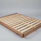 MALANYA SOLID VIC ASH QUEEN BED WITH CURVED EDGES & FLOATING LEGS - MADE TO ORDER - MyChocolateWood