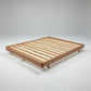 MALANYA SOLID VIC ASH QUEEN BED WITH CURVED EDGES & FLOATING LEGS - MADE TO ORDER - MyChocolateWood