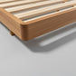 MALANYA SOLID VIC ASH QUEEN BED WITH CURVED EDGES & FLOATING LEGS - MADE TO ORDER - MyChocolateWood