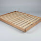 MALANYA SOLID VIC ASH QUEEN BED WITH CURVED EDGES & FLOATING LEGS - MADE TO ORDER - MyChocolateWood
