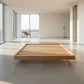 MALANYA SOLID VIC ASH QUEEN BED WITH CURVED EDGES & FLOATING LEGS - MADE TO ORDER - MyChocolateWood