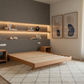 MALANYA SOLID PINE BED WITH CURVED EDGES & FLOATING LEGS - MADE TO ORDER - MyChocolateWood