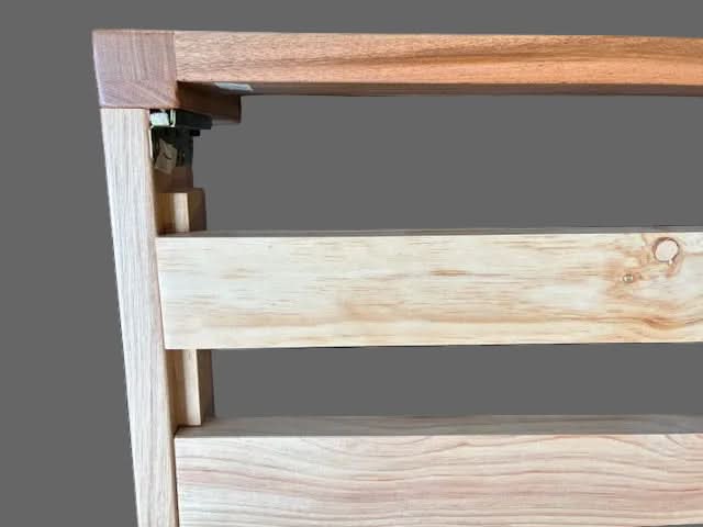 FERGUSON FLUSH SOLID PINE SUPER KING BACHELOR BED MADE TO ORDER CLEAR LACQUER - MyChocolateWood