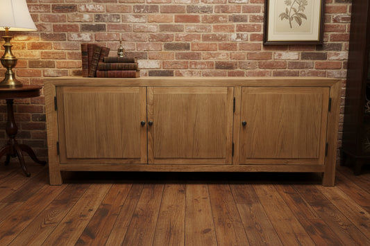 MAGNOLIUS SOLID OAK RUSTIC TV UNIT 160CM - MyChocolateWood