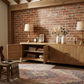 MAGNOLIOUS RUSTIC 4 DOORS TV/ENTERTAINMENT UNIT IN SOLID OAK - MyChocolateWood