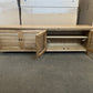 PALM BEACH LOUVRE STYLE TV/ENTERTAINMENT UNIT - 4 DOORS - SOLID OAK NATURAL - MyChocolateWood