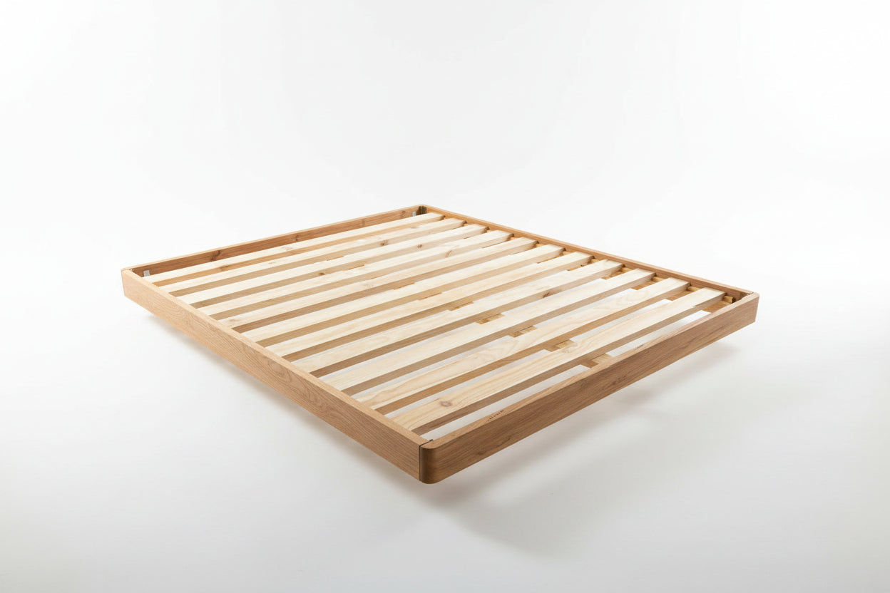 MALANYA SOLID VIC ASH BED WITH CURVED EDGES & FLOATING LEGS WITH DANISH OIL - MADE TO ORDER (Copy)
