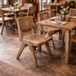 MORO RECLAIMED ELM DINING CHAIR PARQUETRY PATTERNED SEAT - MyChocolateWood