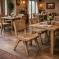 MORO RECLAIMED ELM DINING CHAIR PARQUETRY PATTERNED SEAT - MyChocolateWood