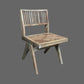 MORO RECLAIMED ELM DINING CHAIR PARQUETRY PATTERNED SEAT - MyChocolateWood