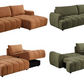 Joncar Fabric Sofa Bed — 2-Seater Sofa w/ Storage + RHF Chaise Basil