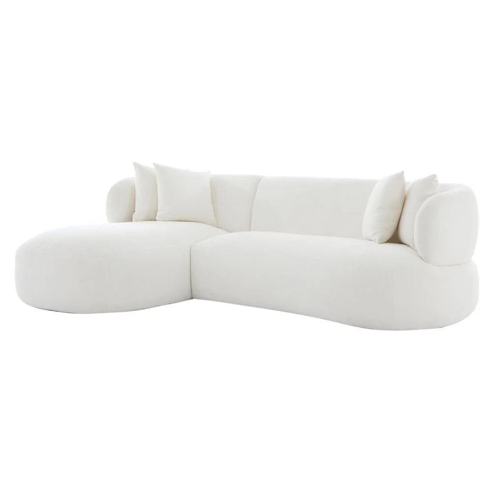 BEECHAM MODULAR 3-SEATER CORNER SOFA WITH LHF CHAISE - NATURAL CHENILLE - MyChocolateWood