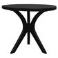 GATSBY WHITE CEDAR ROUND SIDE TABLE/LAMP TABLE SET BLACK - MyChocolateWood