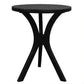 Gatsby Solid Mindi Timber Round Side Table / Lamp Table Set in Black - Chocolate Wood