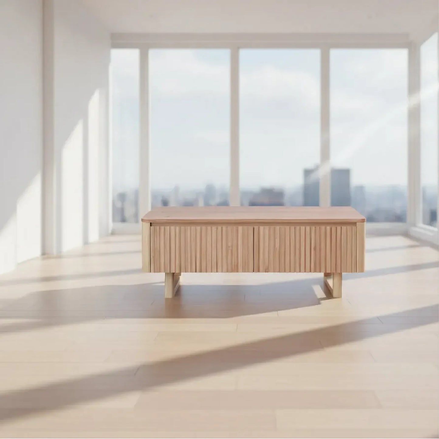 MISTRAL ASH TIMBER COFFEE TABLE NATURAL 120CM