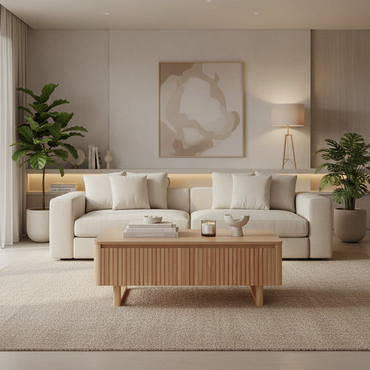 Mistral Ash Timber Coffee Table in Natural 120cm