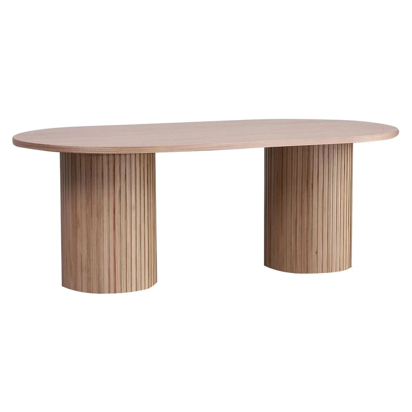 MISTRAL ASH TIMBER OVAL DINING TABLE NATURAL 210CM - MyChocolateWood