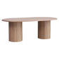 MISTRAL ASH TIMBER OVAL DINING TABLE NATURAL 210CM - MyChocolateWood