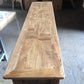 LENNON RUSTIC PROVINCIAL RECYCLED ELM PARQUETRY HALL TABLE/CONSOLE 3 DRAWERS NATURAL - MyChocolateWood