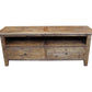 LENNON  RUSTIC PROVINCIAL RECYCLED ELM PARQUETRY TOP  TV UNIT 140CM - MyChocolateWood