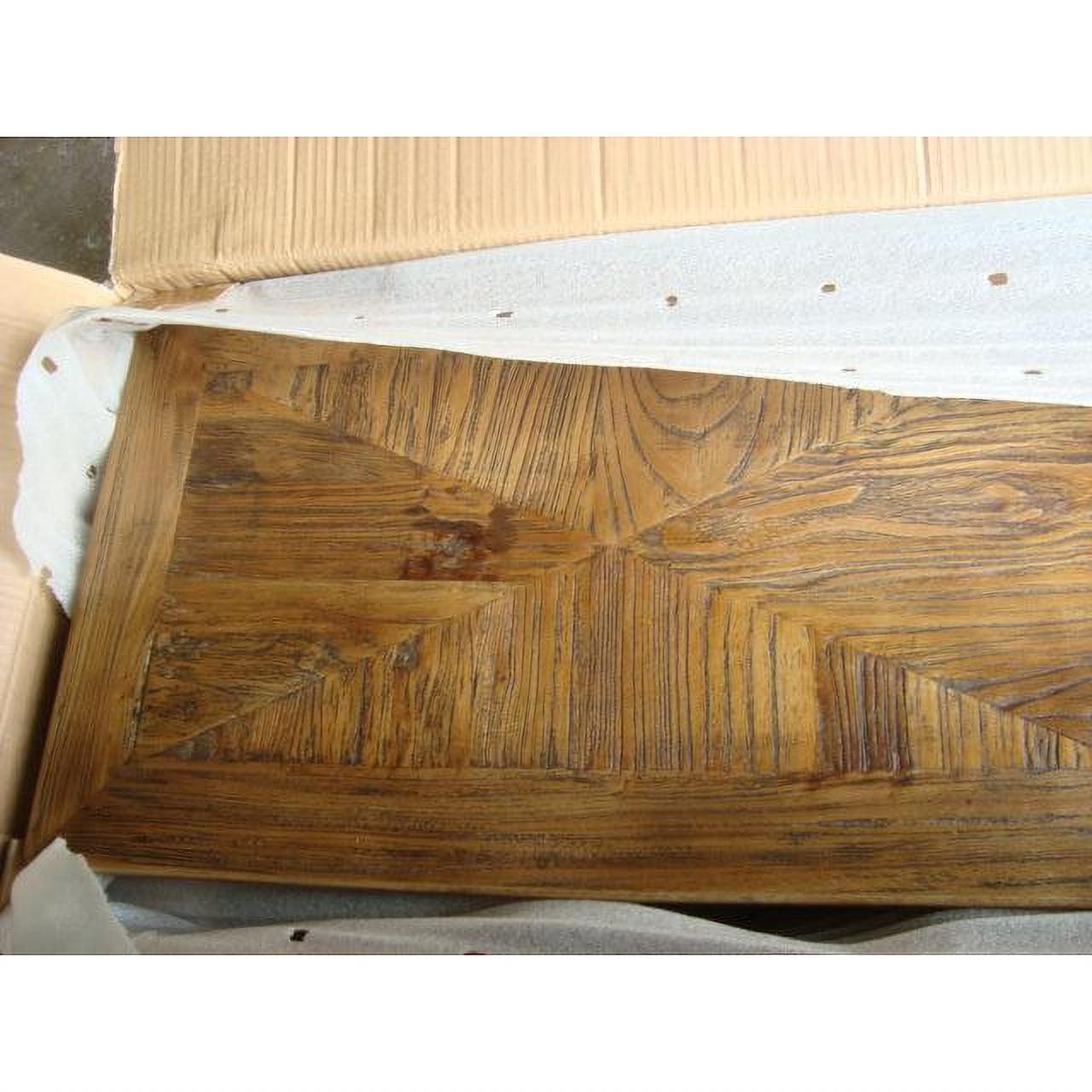 LENNON RUSTIC PROVINCIAL RECYCLED ELM PARQUETRY TOP TV UNIT 140CM - MyChocolateWood
