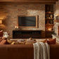 TANAKA SOLID MAHOGANY TV UNIT WITH 3 DRAWERS IN CHOCOLATE 190CM - MyChocolateWood