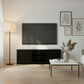 TANAKA SOLID MAHOGANY TV UNIT WITH 4 DRAWERS & 2 SHELVES IN CHOCOLATE 200CM - MyChocolateWood