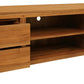 TANAKA SOLID MAHOGANY TV UNIT - 4 DRAWERS & 2 SHELVES IN LIGHT PECAN 200CM - MyChocolateWood