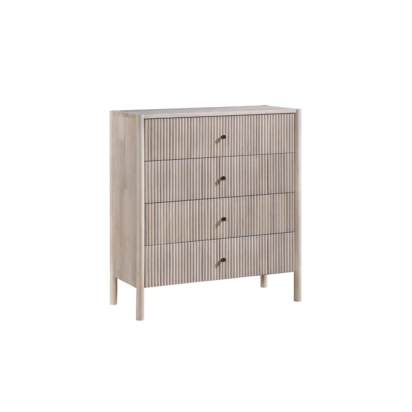 LANDRA HANDCRAFTED RUBBERWOOD 4-DRAWER TALLBOY/CHEST OF 4 DRAWERS
